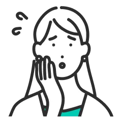 困っている女性のイメージ